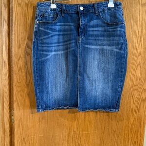 Judy Blue Classic Indigo Jean skirt with slit